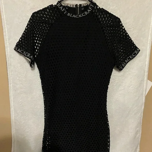 Black Craft Cult LG Black Mesh short dress - Picture 1 of 5